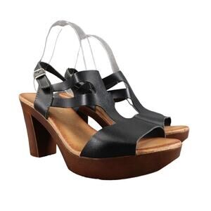 Eric Michael Shoes Women 41 Sandal Block Heel Platform Fashion Ankle Strap Black